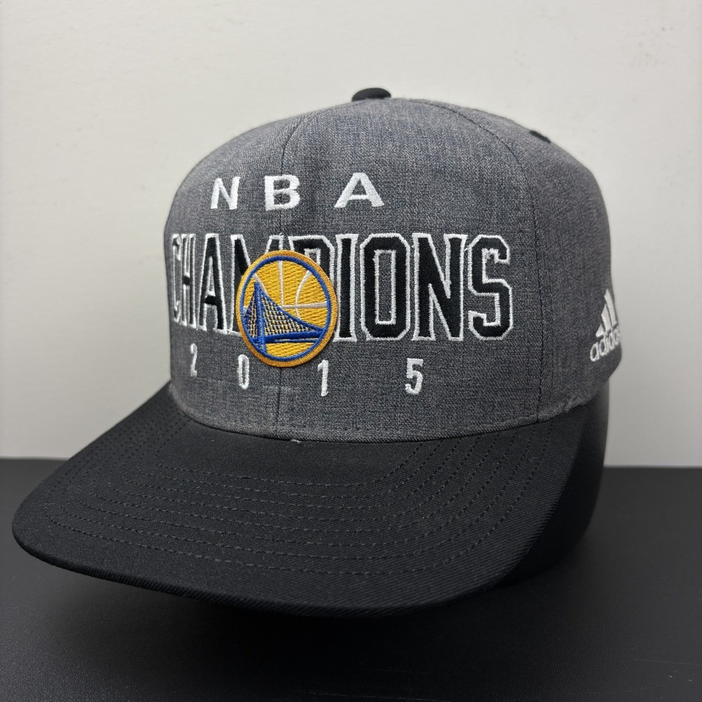 Golden State Warriors adidas 2015 NBA Champions Snapback Hat Heather Gray Black